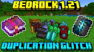 MINECRAFT BEDROCK 121 DUPLICATION GLITCH Playstation Xbox Switch MCPE PC [upl. by Reinhart]