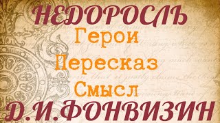 quotНЕДОРОСЛЬquot Краткий пересказ Герои Смысл Фонвизин ДИ [upl. by Ahsinan]