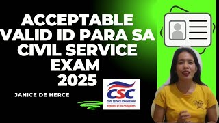 Valid ID para sa Civil Service Exam Registration [upl. by Lydnek]