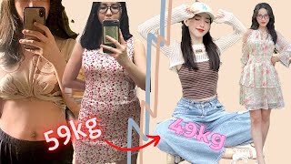 Từ 59kg xuống 49kg Thực đơn giảm cân và cách mình duy trì để không tăng cân trở lại  No Gym [upl. by Hekker173]