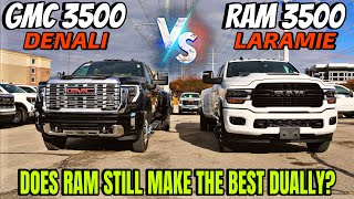 2024 RAM 3500 Laramie VS GMC Sierra 3500 Denali Who Has The Better 1 Ton Dually [upl. by Brothers700]