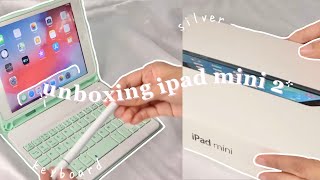 ipad mini 2 unboxing in 2021 🌸 plus accessories  budget ipad [upl. by Anala]