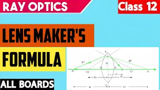 Lens Makers Formula Derivation Class 12 Physics  Ch09 Ray Optics amp Optical Instruments  video [upl. by Muhammad]