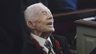 Former President Jimmy Carter celebrates 100 years [upl. by Ailahtan438]