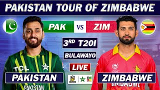 PAKISTAN vs ZIMBABWE 3rd T2O Match LIVE COMMENTARY  PAK vs ZIM T20 MATCH LIVE [upl. by Navonoj]