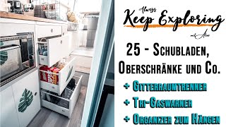 25 ‖ Schubladen Oberschränke und Raumtrenner  DIY Campervan Selbstausbau [upl. by Langley9]