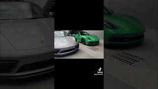 The Porsche 911 Carrera and 718 Cayman GTS are the perfect couple 💚 porsche cars [upl. by Giavani]