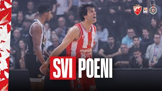 Svi poeni KK Crvena zvezda Meridianbet u finalu Kupa Radivoj Korać 2024 [upl. by Arahsat]