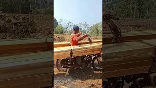 Wood transport motor wood woodworkingmotorcycleshorts [upl. by Enisamoht773]