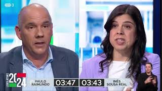 PCP vs PAN  Paulo Raimundo vs Inês de Sousa Real  Eleições Legislativas 2024 [upl. by Sandstrom338]