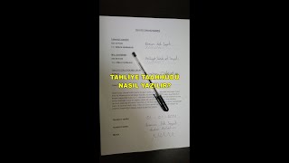 TAHLİYE TAAHHÜDNAMESİ NASIL YAZILIR [upl. by Akcired480]