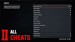 All 37 Cheats How to Enter All Cheat Codes  Red Dead Redemption 2 [upl. by Ardnasak]