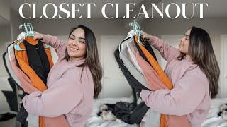 CLOSET CLEAN OUT 2022  simple amp minimal declutter [upl. by Herahab]