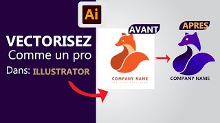 Tuto vectorisation dans Illustrator  comment vectoriser des images dans Illustrator [upl. by Keverne]