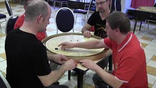 Crokinole  European Doubles Semifinal  BerzlánovichBerzlánovich v ZámbóZámbó [upl. by Dimah681]