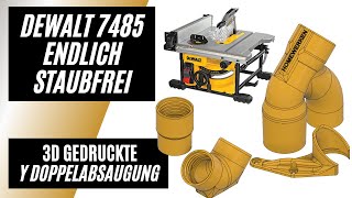 DIY Absaugung DeWALT 7485 Doppelabsaugung Tischkreissäge TKS [upl. by Lambert]