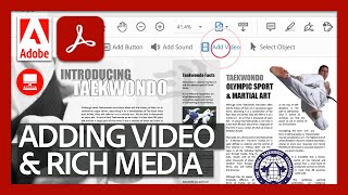 Add Video amp Rich Media to a PDF  Acrobat DC for Educators [upl. by Piane]