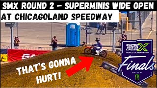 Supermini’s SEND IT in Free Practices  SuperMotocross ChicagoLand Speedway [upl. by Wonacott750]