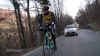 Steven Kruijswijk sulle strade della Granfondo Gimondi Bianchi [upl. by Erdnael980]