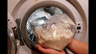 Experiment  Make Dough  in a Washing Machine  Centrifuge [upl. by Ayeki]