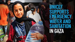 UNICEF Supports Emergency Water and Sanitation in Gaza [upl. by Artemed]