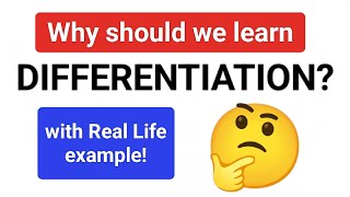 Use of differentiation in REAL LIFE  why should we learn differentiation math differentiation [upl. by Akemhs790]