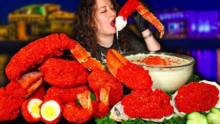 HOT CHEETOS KING CRAB SEAFOOD BOIL MUKBANG  DESHELLED  SEAFOOD BOIL MUKBANG  Seafood  Mukbang [upl. by Ecirrehs]