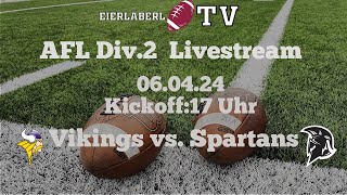 Livestream AFL Division 2 Vienna Vikings 2 vs Weinviertel Spartans [upl. by Yank]