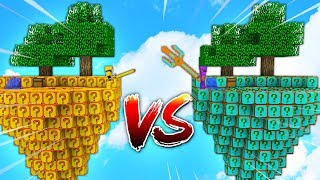 BATALLA de ISLA DE LUCKY BLOCKS FORTUNA vs ISLA LUCKY BLOCKS PLURAL  MINECRAFT LUCKY BLOCKS [upl. by Ellivnarg587]