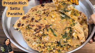 Protein Rich Sattu ParathaBihar Special Sattu Paratha RecipeEasy Breakfast Recipes [upl. by Hannej]