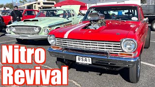 Nitro Revival 7 At Irwindale Speedway 2024  Car Show amp Drag Race [upl. by Ayotol]