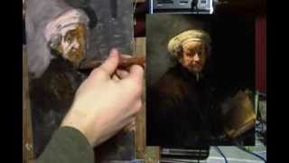 Painting Rembrandt in Acrylic Part 1 Painting Demo [upl. by Riehl779]