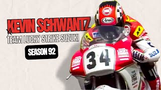 Kevin Schwantz Team Lucky Strike Suzuki Season 92 [upl. by Yahsat]