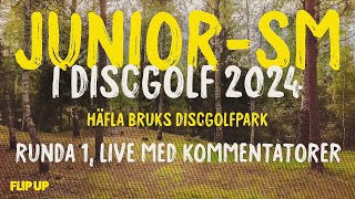 JuniorSM i Discgolf på Häfla Bruk runda 1 [upl. by Earised]