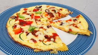 KETO PIZZA Z PATELNI  SPÓD 3 SKŁADNIKI BEZ MĄKI [upl. by Keffer]