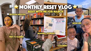 MONTHLY RESET VLOG  Cleaning Reading Journal Notion Update Barnes Trip Book Haul Plant Care [upl. by Nirahs353]