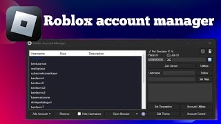 roblox account manager  roblox account manager not working  how to use roblox account manager [upl. by Aelrac406]