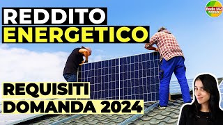 REDDITO ENERGETICO 2024⚡ Domanda Requisiti e COME richiederlo [upl. by Larrisa]