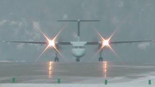 Air Canada Jazz Express DHC8301 Dash 8 Approach and Landing [upl. by Wallas]