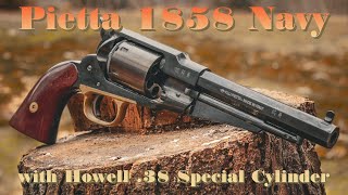 Pietta 1858 Remington New Model Navy with Howell 38 Special Conversion Cylinder [upl. by Hildick]