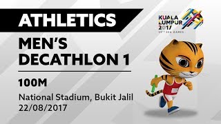 KL2017 29th SEA Games  Athletics  Mens Decathlon 1 100 Metres  22082017 [upl. by Lieberman]