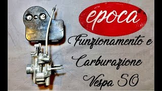 Tutorial Carburazione e funzionamento carburatore SHB 1610 vespa 50 e special [upl. by Ymaral789]