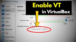 How to enable nested VTXAmdV On Virtualbox  Virtualbox enable nested vtxamdv greyed out [upl. by Anawad]