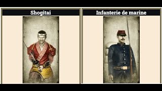 Total War SHOGUN 2 Fall of the Samurai 1vs1 Shogitai vs Infanterie de marine MELEE COMBAT [upl. by Namijneb3]