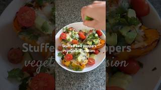 Vegetarian stuffed bell peppers  meal prep Sunday easyrecipe quickmeals [upl. by Dnalevelc673]