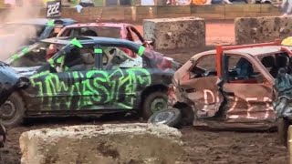 Iredell County Fair Stock FWDCompact Demolition Derby [upl. by Annovoj]