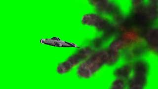 UFO explosion by space fighter attack  quotfree Chroma Key Effectsquot [upl. by Sucramd554]