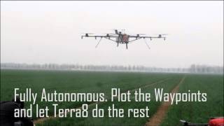 Agricultural UAV  Terra8 octo quadcopter drone for spraying pesticide [upl. by Infield]