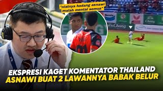 Reaksi Komentator Liga Thailand  Melihat Kekuatan Otot Asnawi di Laga Port Fc vs Prachuap Fc [upl. by Kittie]