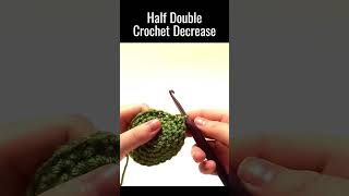 Half Double Crochet Decrease VS Half Double Crochet Invisible Decrease easycrochet crochetbasics [upl. by Fawcette]